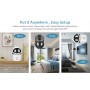 SECTEC smart IP κάμερα ST-891-2MTY με ανίχνευση κίνηση, Tuya, 2MP, 1080p