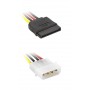 POWERTECH καλώδιο SATA 15pin (F) σε IDE 4pin (M) CAB-W011, 15cm