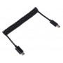 POWERTECH καλώδιο Micro USB σε USB Mini CAB-U124, σπιράλ, 1m, μαύρο