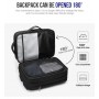 ARCTIC HUNTER τσάντα πλάτης B00345 με θήκη laptop 15.6", USB, 19-32L, μαύρη