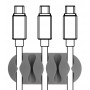 POWERTECH Οργανωτής καλωδίων σιλικόνης TIES-011, 5 καλωδίων, 6τμχ