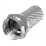 POWERTECH αντάπτορας F-PLUG νικελίου CAB-V015, 20mm, 5τμχ