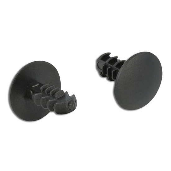 DELOCK Πλαστική τάπα 60188 για κάλυψη οπών, 8.7x9.6mm, μαύρη, 10τμχ