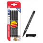 MP ανεξίτηλος μαρκαδόρος PE420-4 για CD-DVD, 1mm, μαύρος, 4τμχ