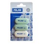 MILAN γόμα 124 BMM9203MP, παραλληλόγραμη 50 x 23 x 6mm, σετ 3τμχ