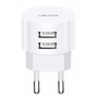 USAMS φορτιστής τοίχου T20, 2x USB, 2.1A, λευκός