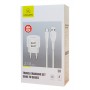 USAMS φορτιστής τοίχου T20 & καλώδιο type-C, 2x USB, 2.1A, λευκός
