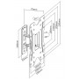 BRATECK επιτοίχια βάση τηλεόρασης KLA27-220, 23-42", έως 30kg, full motion