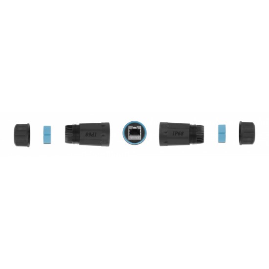 DELOCK αδιάβροχος αμφίδρομος σύνδεσμος RJ45 Cat.6A 86693, μπλε