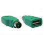 POWERTECH αντάπτορας USB 2.0 θηλυκό σε PS2 αρσενικό CAB-U021, πράσινος
