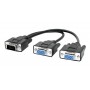 POWERTECH VGA splitter CAB-G014, 2 σε 1, HD, 0.2m, μαύρο