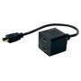 POWERTECH HDMI splitter CAB-H053, 2 σε 1, μαύρο