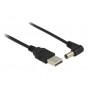 DELOCK καλώδιο USB σε DC 5.5 x 2.1mm 83578, γωνιακό, 1.5m, μαύρο
