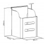 BRATECK μολυβοθήκη SW03-9 για χρήση με το πάνελ SW series, 68x70x100mm