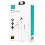 USAMS earphones με μικρόφωνο EP-41, 3.5mm σύνδεση, Φ10mm, 1.2m, λευκά