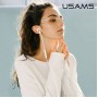 USAMS earphones με μικρόφωνο EP-41, 3.5mm σύνδεση, Φ10mm, 1.2m, λευκά