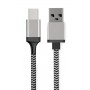 POWERTECH καλώδιο USB σε USB-C CAB-U130, 8mm tip, 25W, 1.5m, μαύρο-γκρι