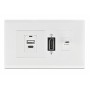 DELOCK module βάση πρίζας Easy 45 81316, 130 x 80 mm, λευκό