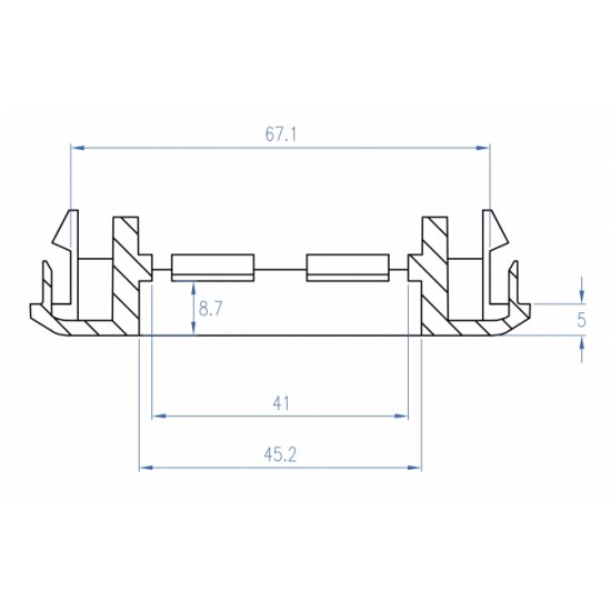 DELOCK module βάση πρίζας Easy 45 81316, 130 x 80 mm, λευκό