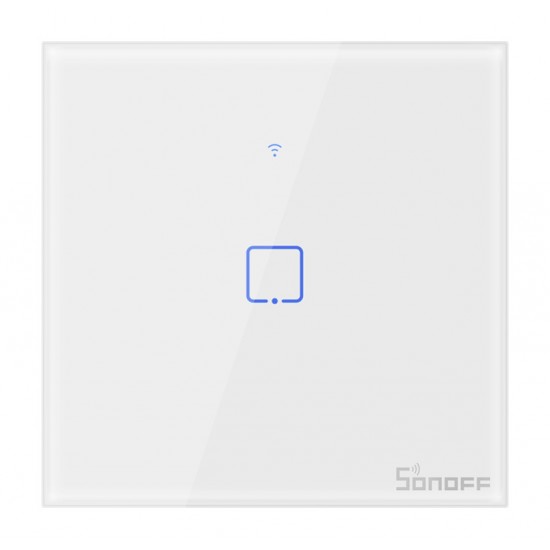 SONOFF smart διακόπτης ΤΧ-T2EU1C, αφής, Wi-Fi, μονός, λευκός