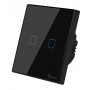 SONOFF smart διακόπτης ΤΧ-T3EU2C, αφής, Wi-Fi, διπλός, μαύρος