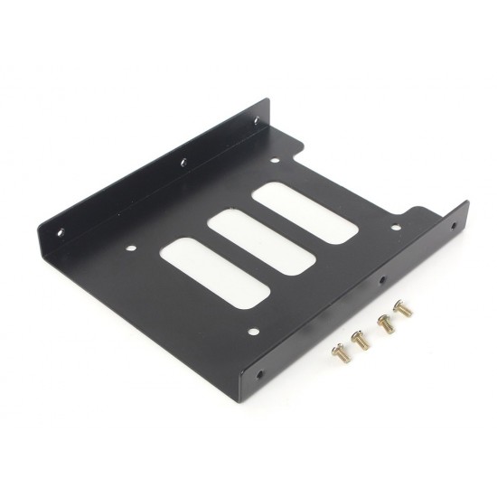 POWERTECH tray 3.5" για 2.5" HDD/SSD BRAT-003, μεταλλικό, μαύρο, 2τμχ