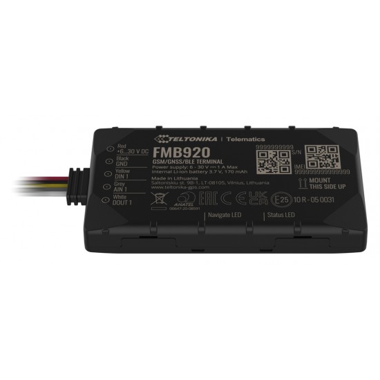 TELTONIKA GPS Tracker αυτοκινήτου FMB920, GSM/GPRS/GNSS, Bluetooth