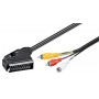 GOOBAY καλώδιο SCART 21-pin σε 3x RCA 50364, 2m, μαύρο