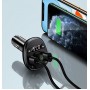 USAMS FM transmitter με οθόνη US-CC115, 2x USB, SD card, 3.4A, μαύρο