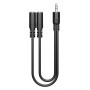 GOOBAY καλώδιο ήχου 3.5mm 50464, αρσενικό σε 2x θηλυκά, 0.2m, μαύρο