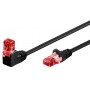 GOOBAY καλώδιο δικτύου 51515, CAT 6 U/UTP, γωνιακό, CCA, 1m, μαύρο