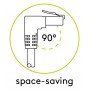 GOOBAY καλώδιο δικτύου 51516, CAT 6 U/UTP, γωνιακό, CCA, 2m, μαύρο