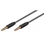 GOOBAY καλώδιο ήχου 3.5mm 63828, 4 pin stereo, copper, 1.5m, μαύρο