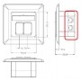 GOOBAY επιτοίχια πρίζα CAT 6a 68572, 2x RJ45, 80x80mm, λευκή