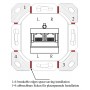 GOOBAY επιτοίχια πρίζα CAT 6a 68572, 2x RJ45, 80x80mm, λευκή