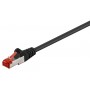 GOOBAY καλώδιο δικτύου 95468, CAT 6 S/FTP (PiMF), CCA, 0.5m, μαύρο