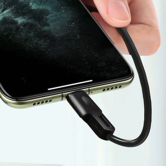 ROCKROSE καλώδιο USB σε Micro USB Beta AM Mini, 2.4A, 30cm, μαύρο