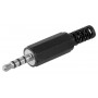 GOOBAY βύσμα 3.5mm 11578, 4 contacts, πλαστικό, μαύρο, 10τμχ