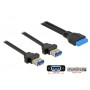 DELOCK καλώδιο USB 3.0 19 pin header (F) σε 2x USB 3.0 (F) 85244, 80cm