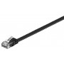 GOOBAY καλώδιο δικτύου 95381, CAT 6 U/UTP, flat, copper, 10m, μαύρο