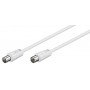 GOOBAY καλώδιο κεραίας αρσενικό σε θηλυκό 11512, <70dB, CCS, 5m, λευκό