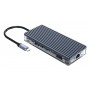 ORICO docking station WB-11P, 11 θυρών, USB-C σύνδεση, 100W PD, 4K, γκρι