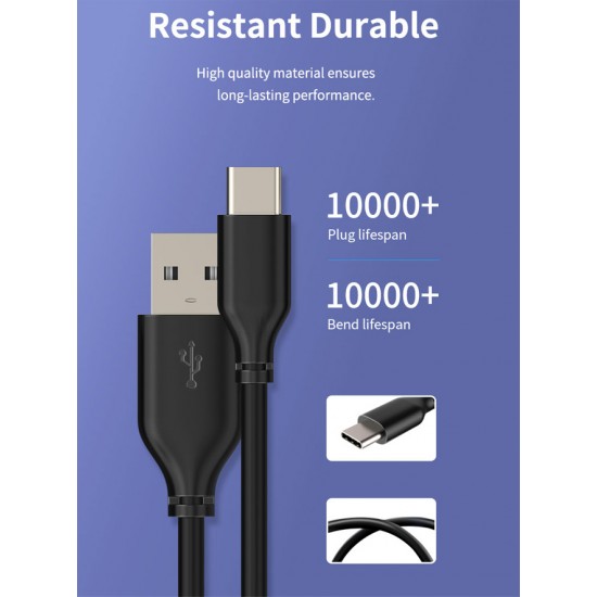 CABLETIME καλώδιο USB-C σε USB U323A, 3A, 480Mbps, 0.25m, μαύρο