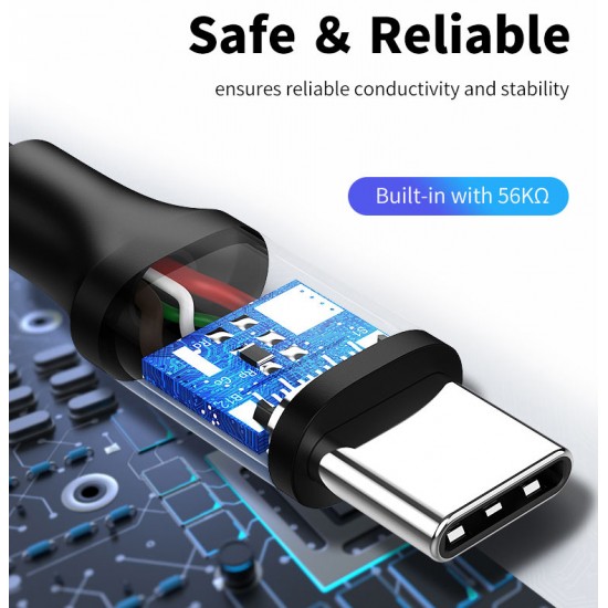 CABLETIME καλώδιο USB-C σε USB U323A, 3A, 480Mbps, 0.25m, μαύρο