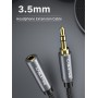 CABLETIME προέκταση καλωδίου ήχου 3.5mm CT-P11F, AUX, 1.8m, μαύρο
