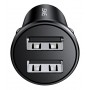 USAMS φορτιστής αυτοκινήτου C20, 2x USB, 2.4A, μαύρος