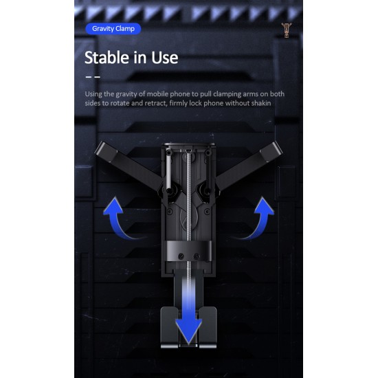 USAMS βάση smartphone για αυτοκίνητο US-ZJ058, μαύρη