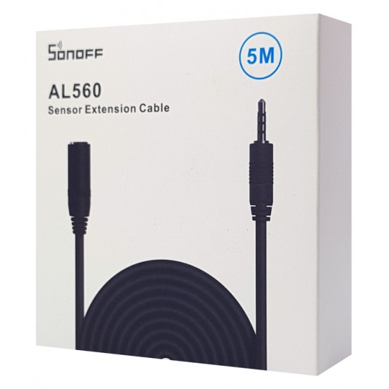 SONOFF καλώδιο επέκτασης για αισθητήρα AL560, αδιάβροχο, 5m, μαύρο
