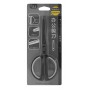 FIZZ ψαλίδι FZ212003-W με χάρακα, μεταλλική λεπίδα, 17cm, μαύρο-λευκό