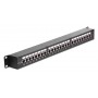 DELOCK patch panel 43295, 19"/1U, CAT 6, 24x coupler RJ45 ports, μαύρο